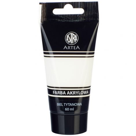 Farba akrylowa Astra Artea, 60ml, Biel tytanowa